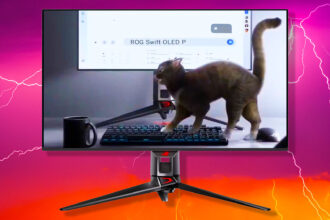 Asus ROG acaba de presentar un nuevo monitor de juegos OLED 4K de 27 pulgadas, con un gato