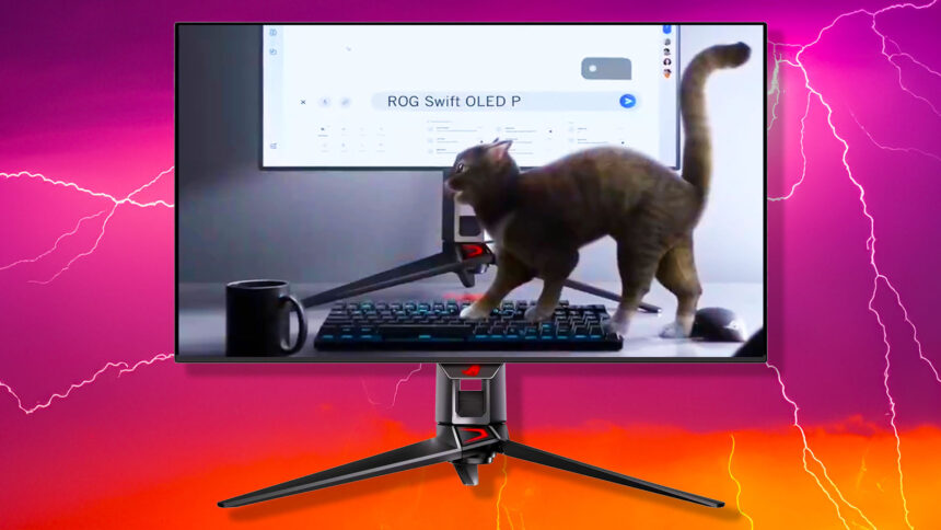 Asus ROG acaba de presentar un nuevo monitor de juegos OLED 4K de 27 pulgadas, con un gato